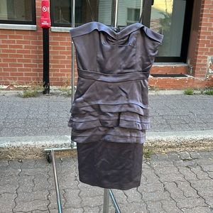 BCBG Satin Strapless Dress